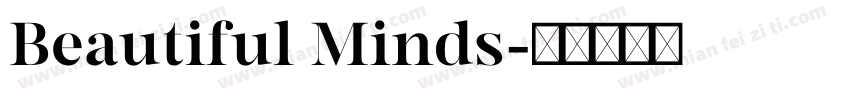 Beautiful Minds字体转换